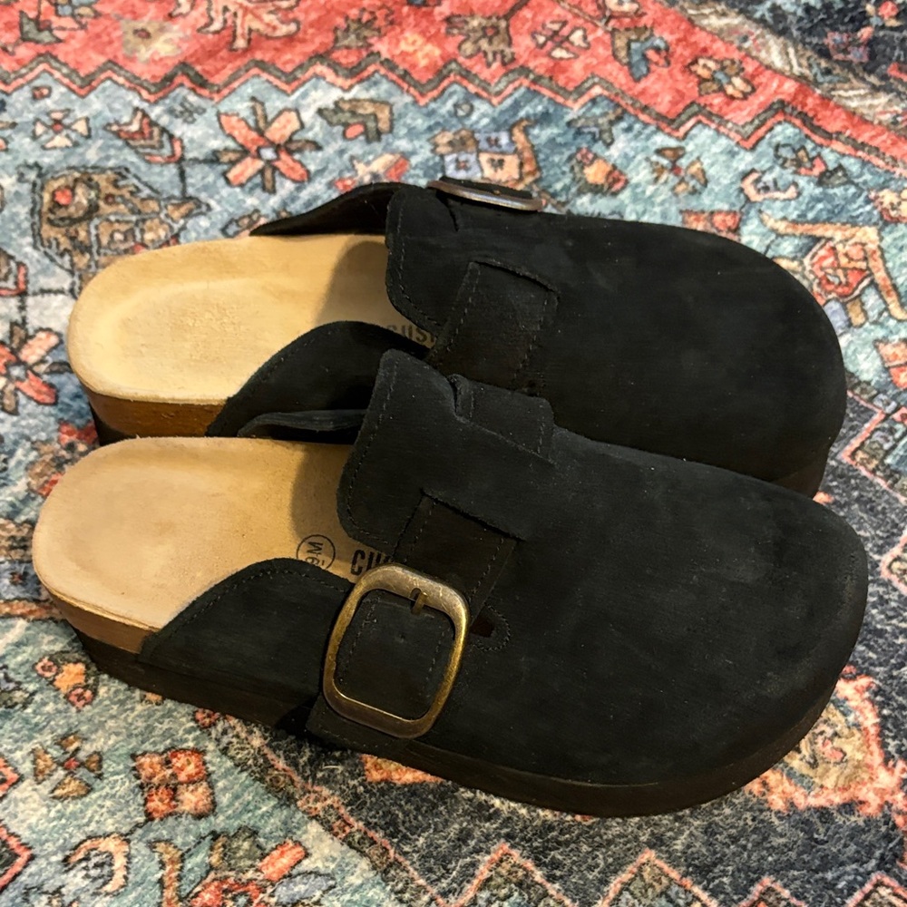 Cushionaire Granola 2 Suede Platform Clog Size 9 - Picture 5 of 11